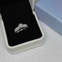 Moissanite Stapelring Set, 0.5 ct - Gr. 58 Zertifikat