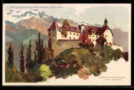 Künstler-AK Rhäzüns, Chateau