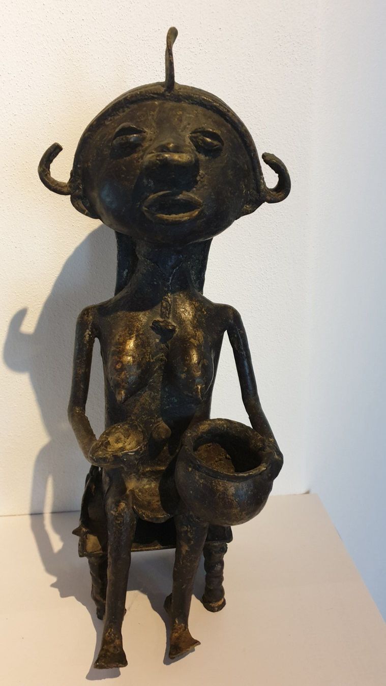 Skulpturen & Statuen: Königspaar. Benin. Nigeria. Bronze. – Gebraucht aus Goldach von armando_r 6