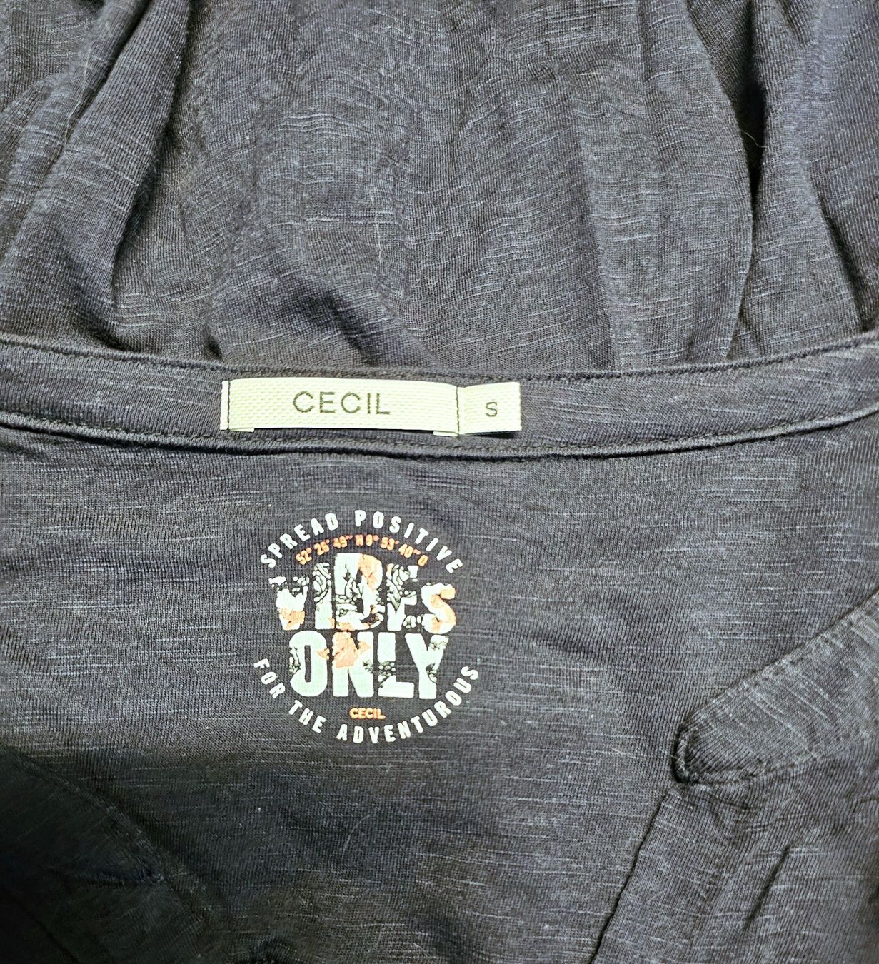 Cecil T-Shirts: CECIL Shirt dunkelblau Gr. S Baumwolle / Modal – Gebraucht aus Füllinsdorf von Sunnebliemli7 3
