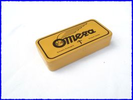 Blechdose "OMEGA" 8.5 x 4.2cm - für Pneu-Flickzeug - WIE NEU