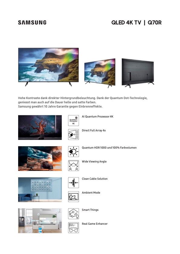 Samsung Fernseher: TV mit Soundbar, SAMSUNG – Gebraucht aus Winterthur von Low48 7