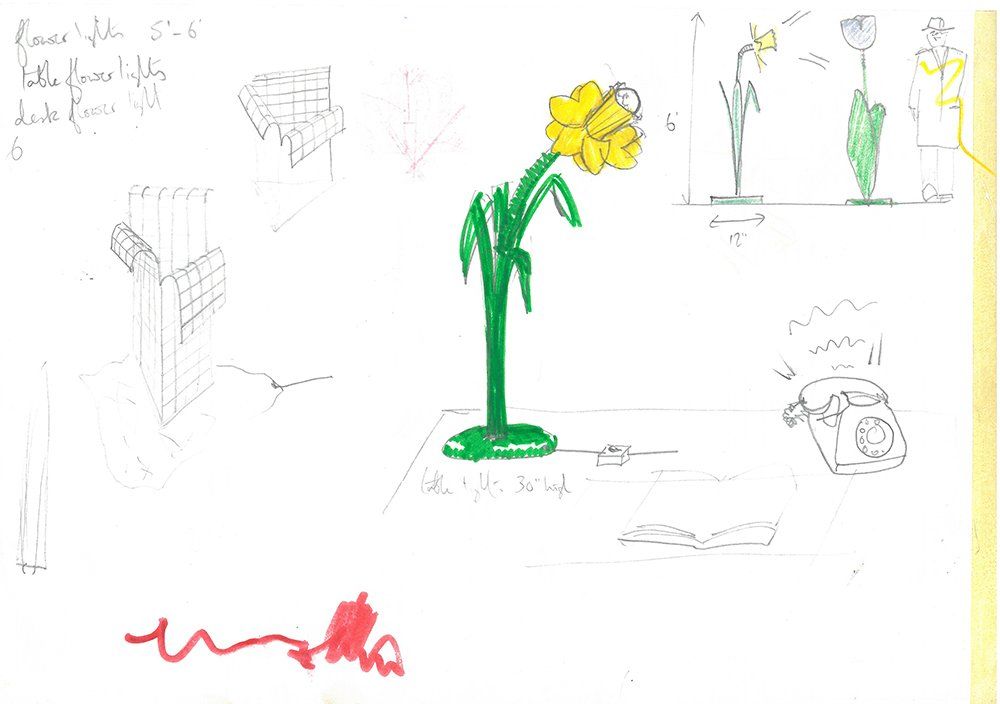 Lampade: Lampe de table, Flower Lights, 1980, design, vintage – Nuovo e nell'imballaggio originale da Lausanne venduto da huitre01 8