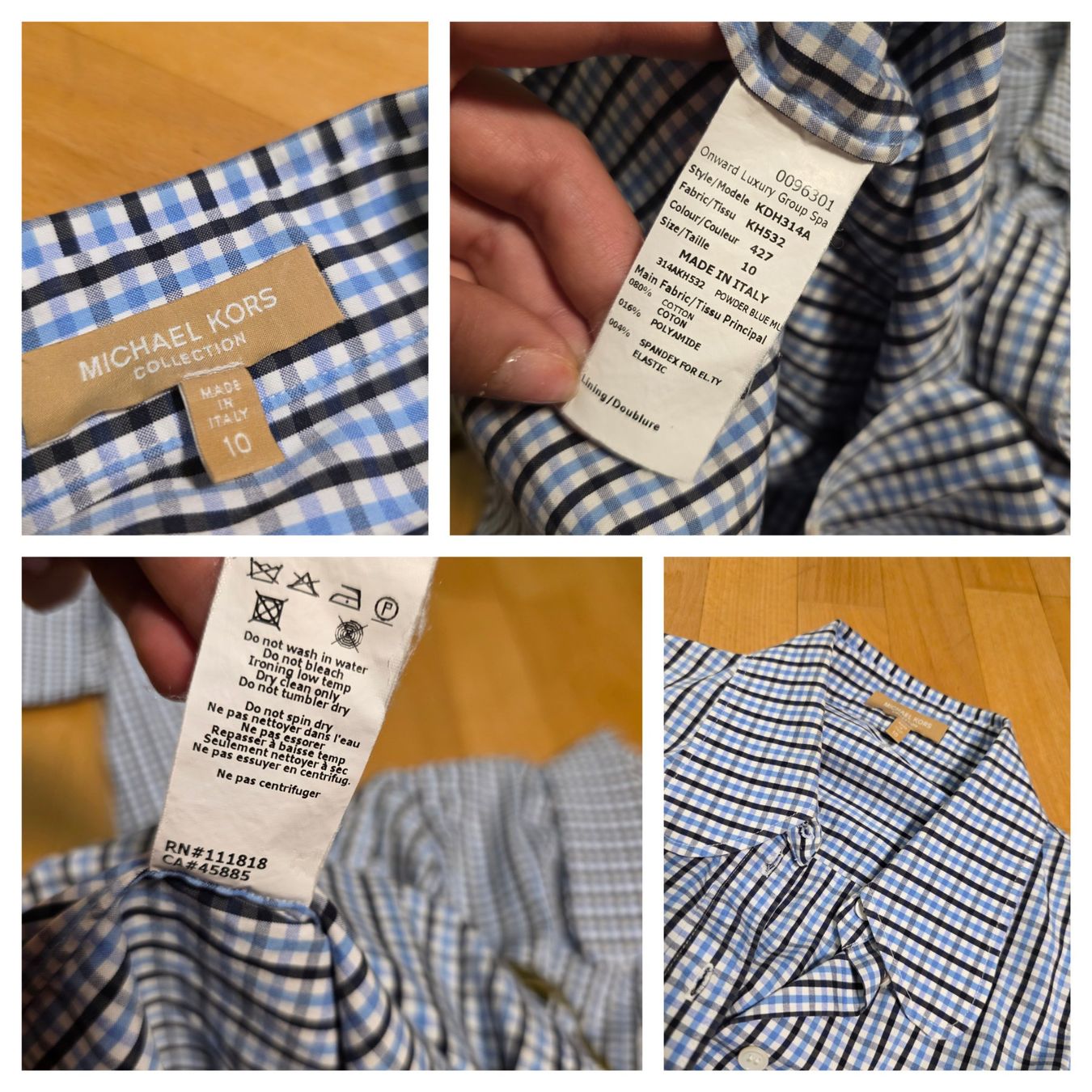 Michael Kors Camicette: Michael Kors karierte Bluse – zeitlos & elegant – Usato da Wald ZH venduto da CapLux 6