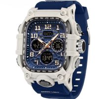 Sportuhr Herren Digital Analog Chronograph 50mm wasserdicht