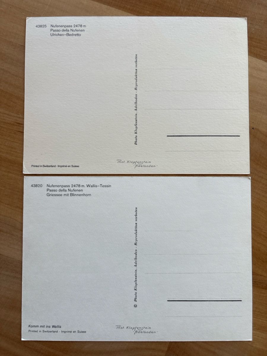 Cartoline postali: AK von Nufenenpass – Usato da Rümlang venduto da Kartenpost1 1