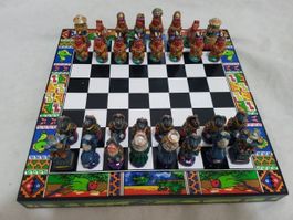 PERU: Schach, Handarbeit aus Holz, NEU!