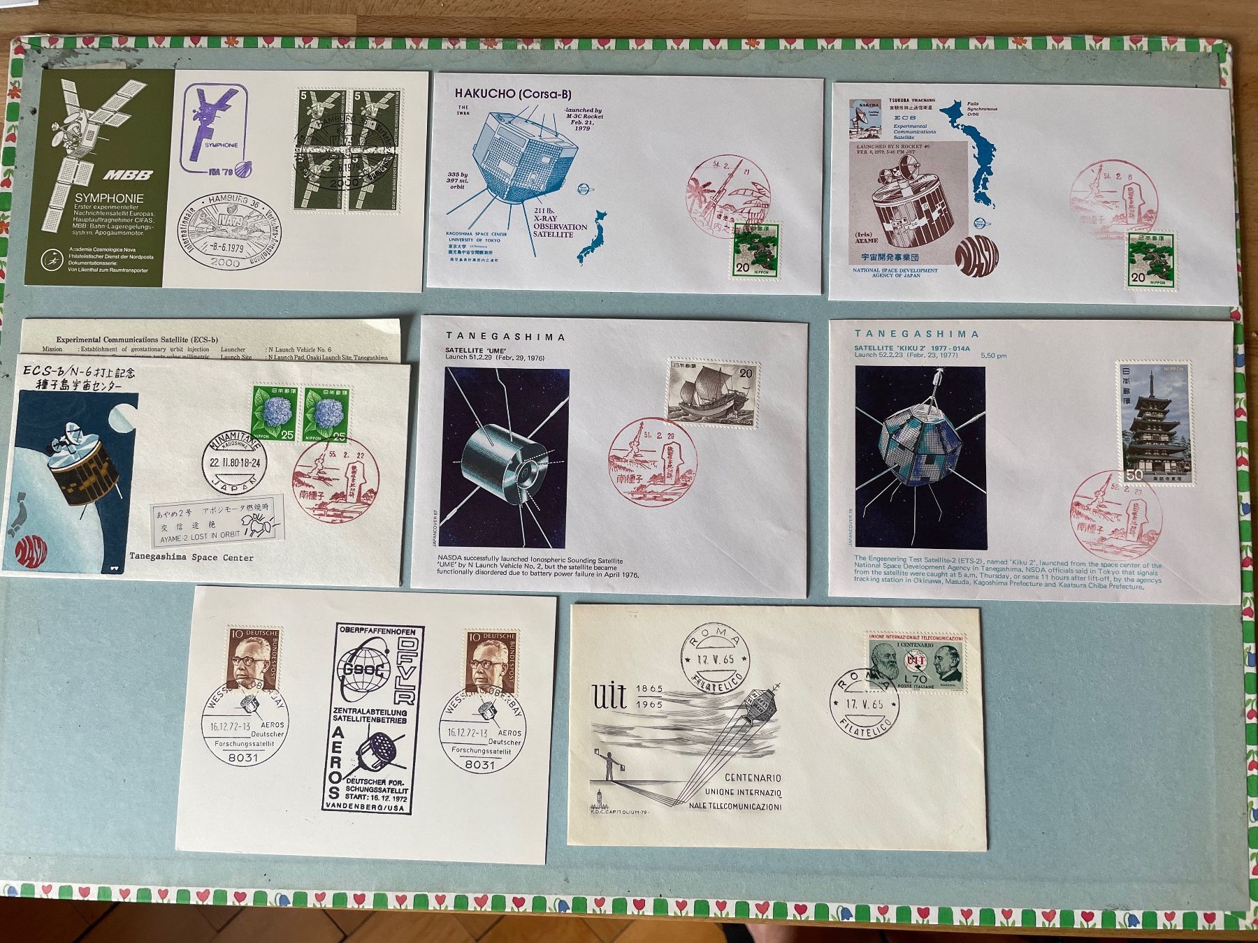 Alle Briefmarken: 22 FDCs Ersttagsbriefe Satelliten – Gebraucht aus Zürich von stzepp