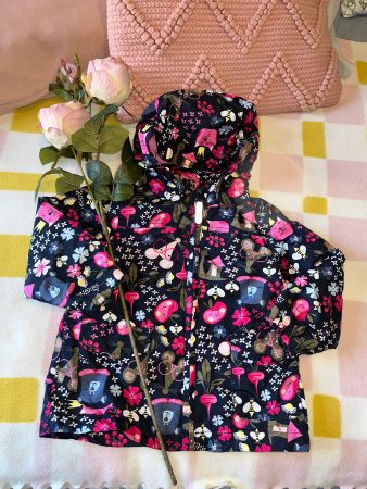 Adorable, fully lined rain jacket girl: 1-1.5 years/86cm