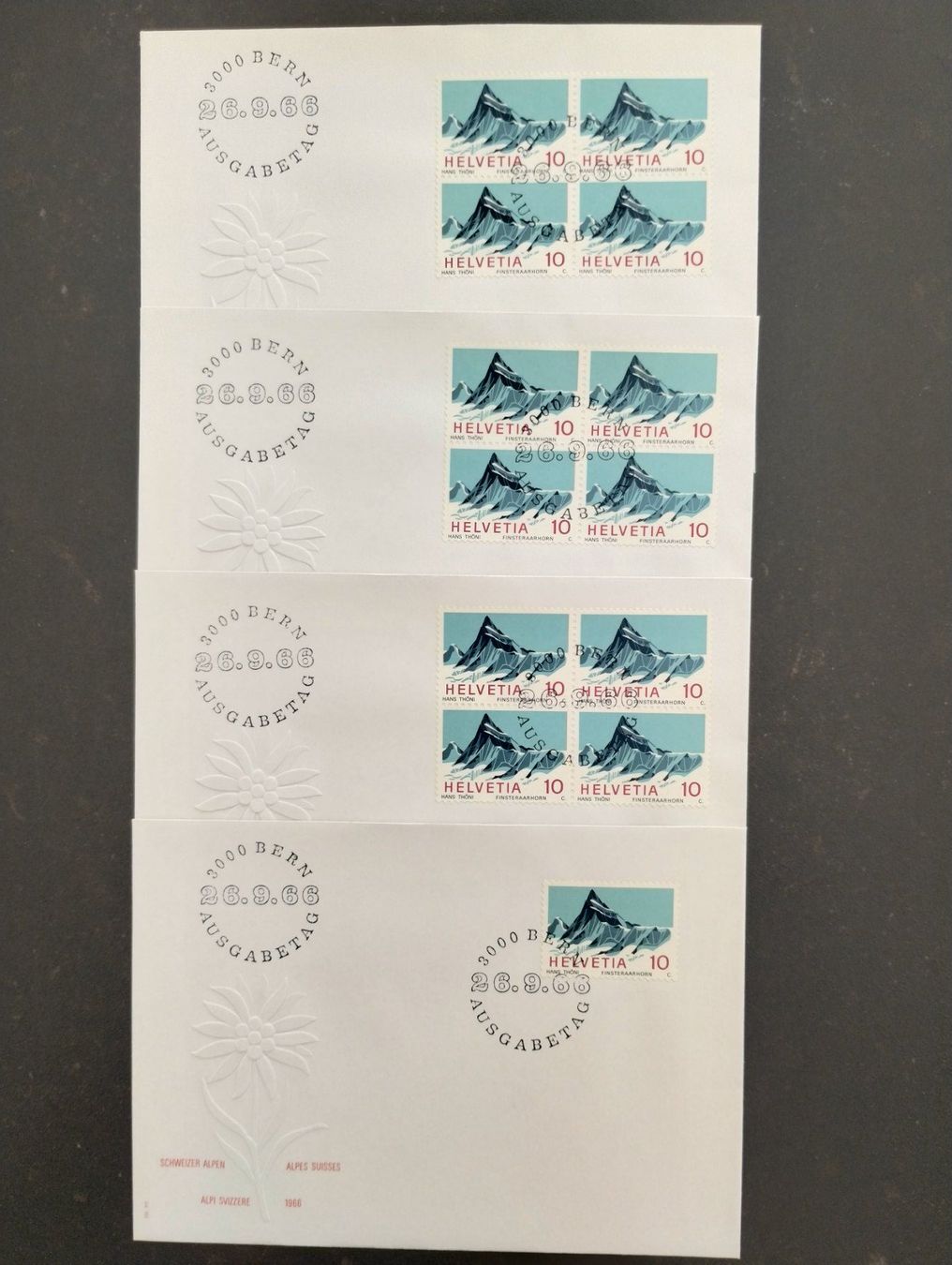 Tutti i francobolli: Ersttagsstempel 26.09.1966 – Nuovo (secondo la descrizione) da Spiez venduto da cemikaphi