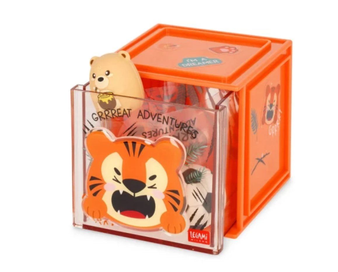 Legami Penna & Evidenziatori: NEW LEGAMI - BOÎTE EMPILABLE DE BUREAU - TIGRE – Nuovo e nell'imballaggio originale da Châtelaine venduto da suisseshopping 2