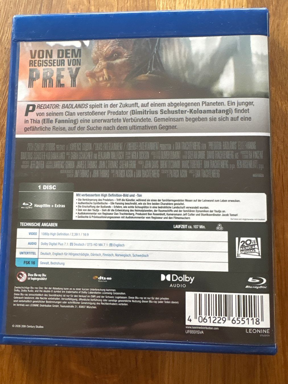 Tutti i DVDs: Predator: Badlands (Blu-ray) – Usato da Liebefeld venduto da pavax 1