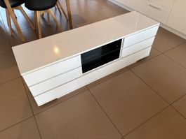 Meuble TV blanc laqué 
