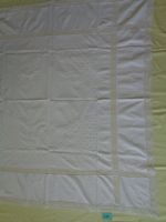 Alte Leinen Tischdecke mit Spitzen