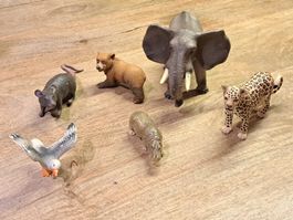 Bullyland Wildtiere Figuren Set, 6-teilig, Top Zustand!