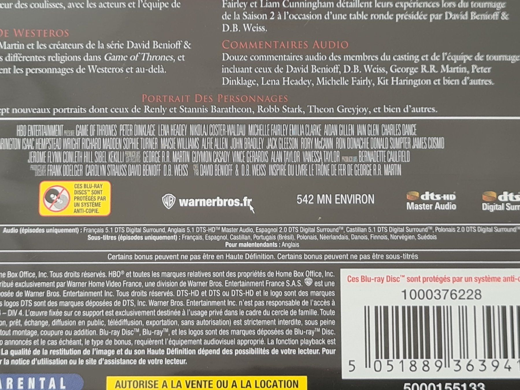 Tutti i DVDs: Game Of Thrones Saison 2 (5 Disk) - Blu-ray – Usato da Carouge GE venduto da Franllo 4