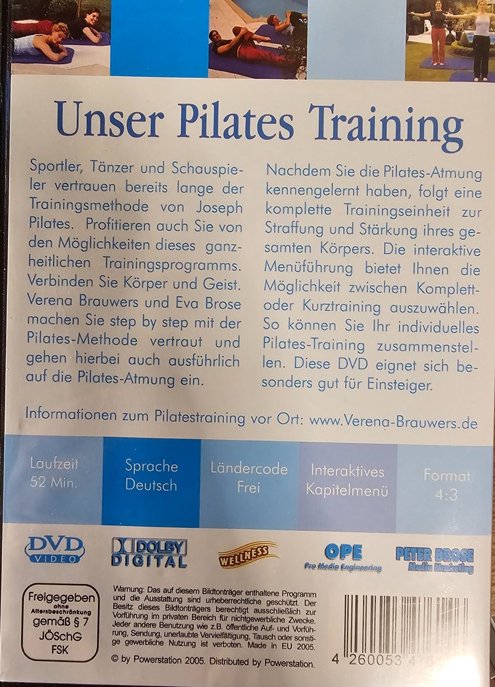 Tutti i DVDs: Unser Pilates Training – Usato da Wahlen b. Laufen venduto da Cg10 1