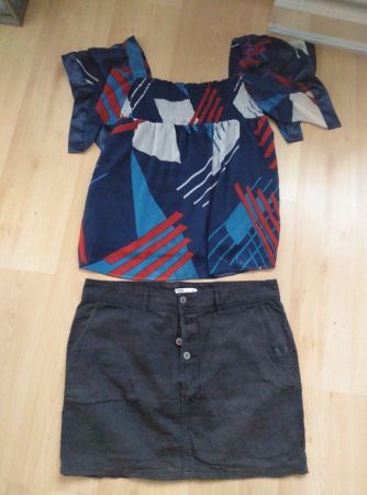 Outfit Jupe +Bluse Gr.XL