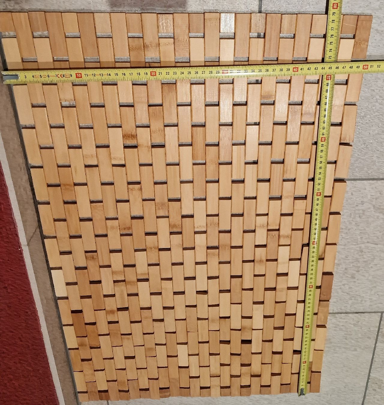 Tappetini fitness: Bambusmatte, Holzmatte, Vorleger, neuwertig, 80x50cm – Nuovo (secondo la descrizione) da Frasnacht venduto da ale_2hy5 2