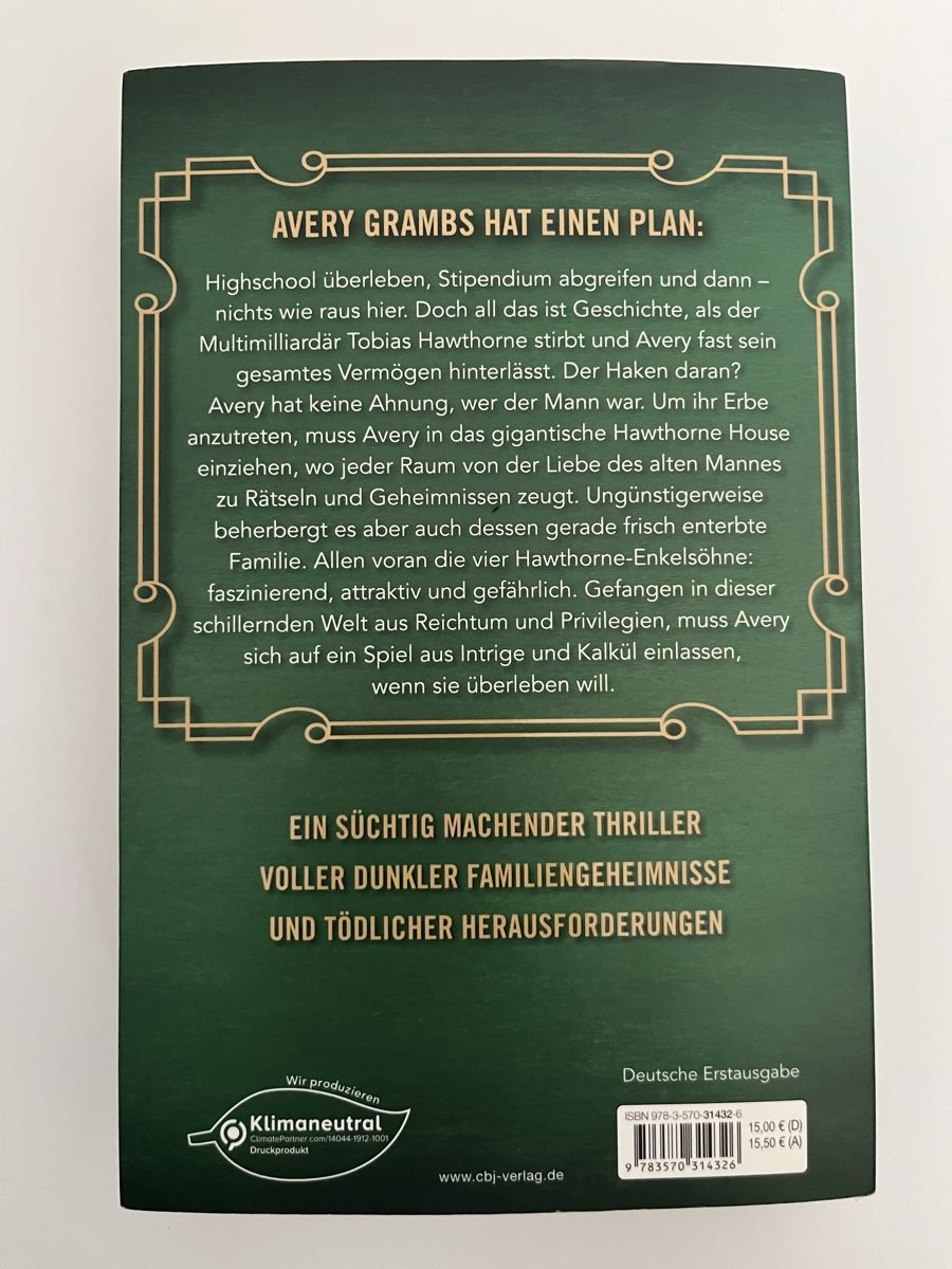 Libri: The Inheritance Games Band 1 – Usato da Altishofen venduto da crochetbyaur 2