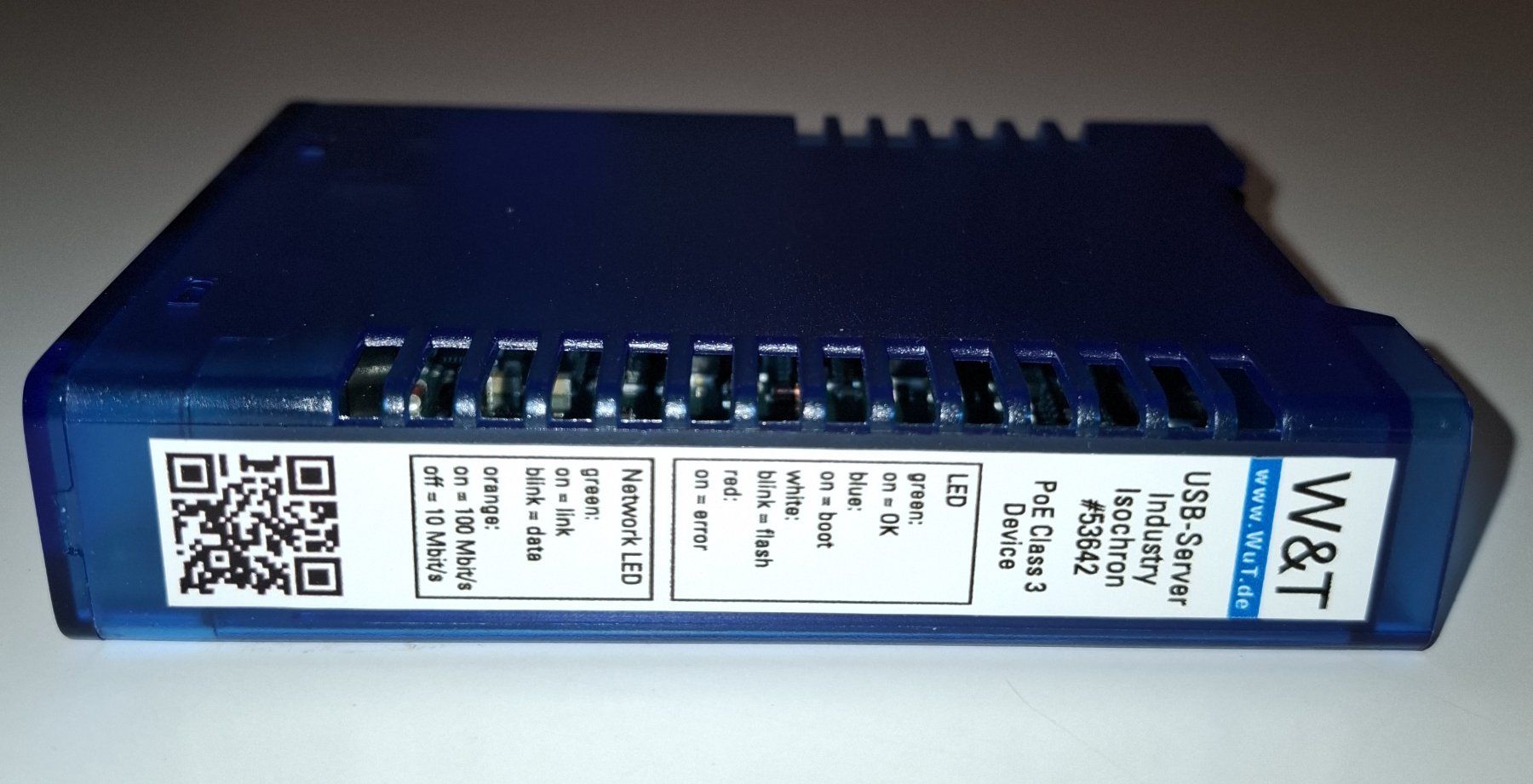 Hub & Switch: W&T USB-Server Industry Isochron 53642 PoE Class 3 Device – Usato da St. Gallen venduto da WWL