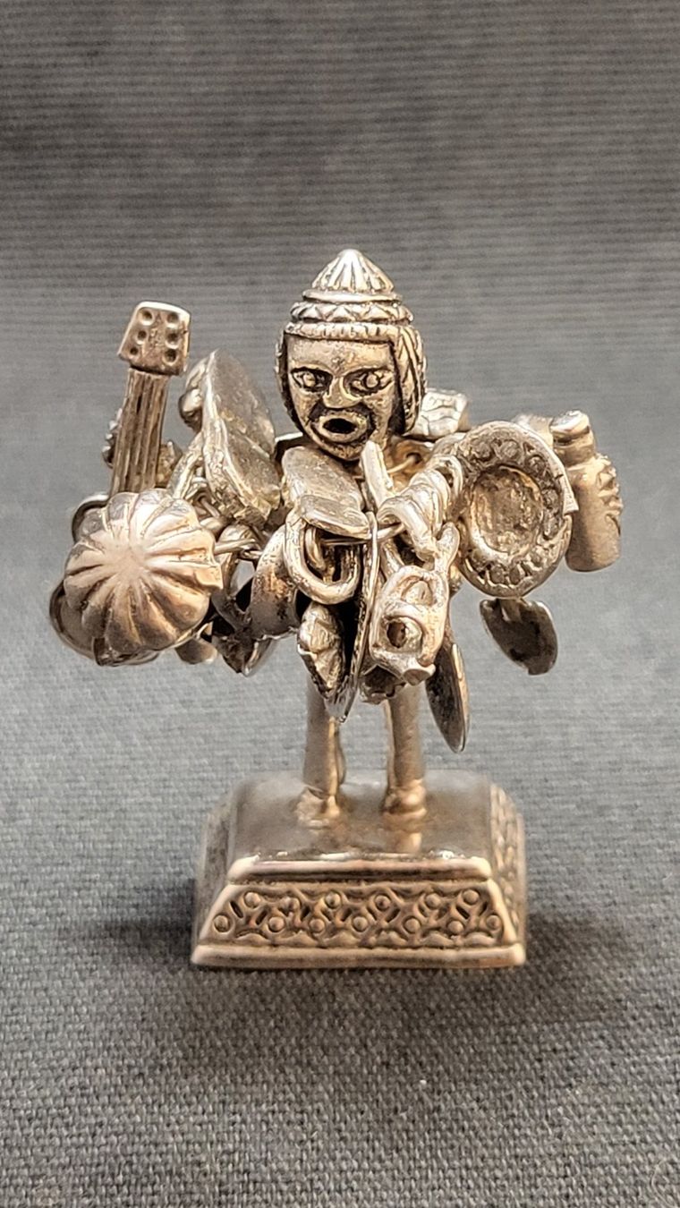 Statuette: Sterling- Figur EKEKO GOTT DES WOHLSTANDES – Usato da Basel venduto da spinne02