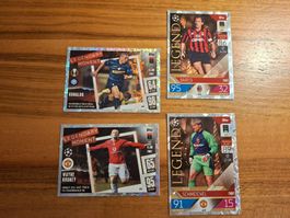 Match attax Fussballkarten Legenden Karten