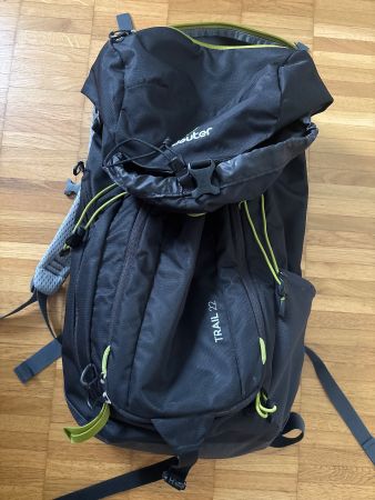 Deuter Trail 22 Wanderrucksack, Top Zustand Schwarz!