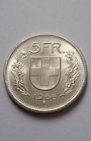 5 FRANKEN SILBERMÜNZE 1966 SEHR SCHÖN