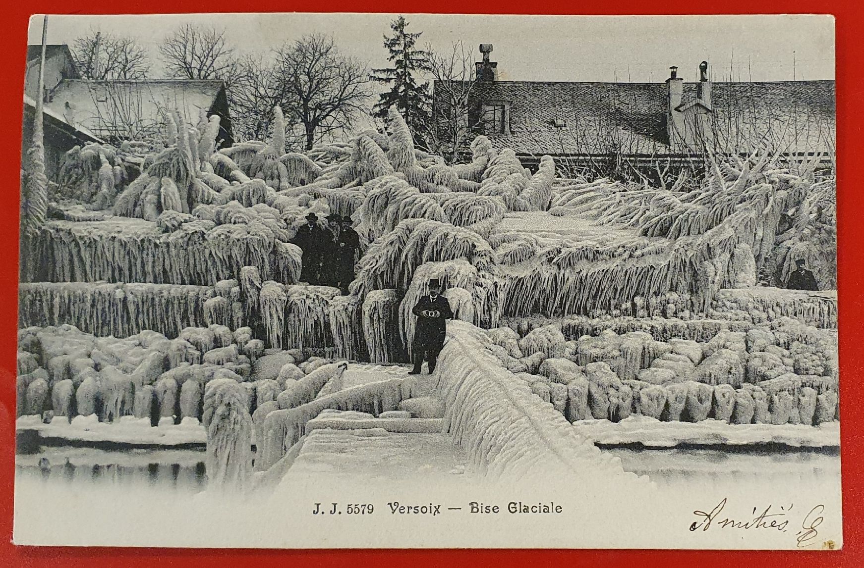Cartoline postali: VERSOIX - Bise Glaciale 1905 – Usato da Kreuzlingen venduto da Rschweiz1