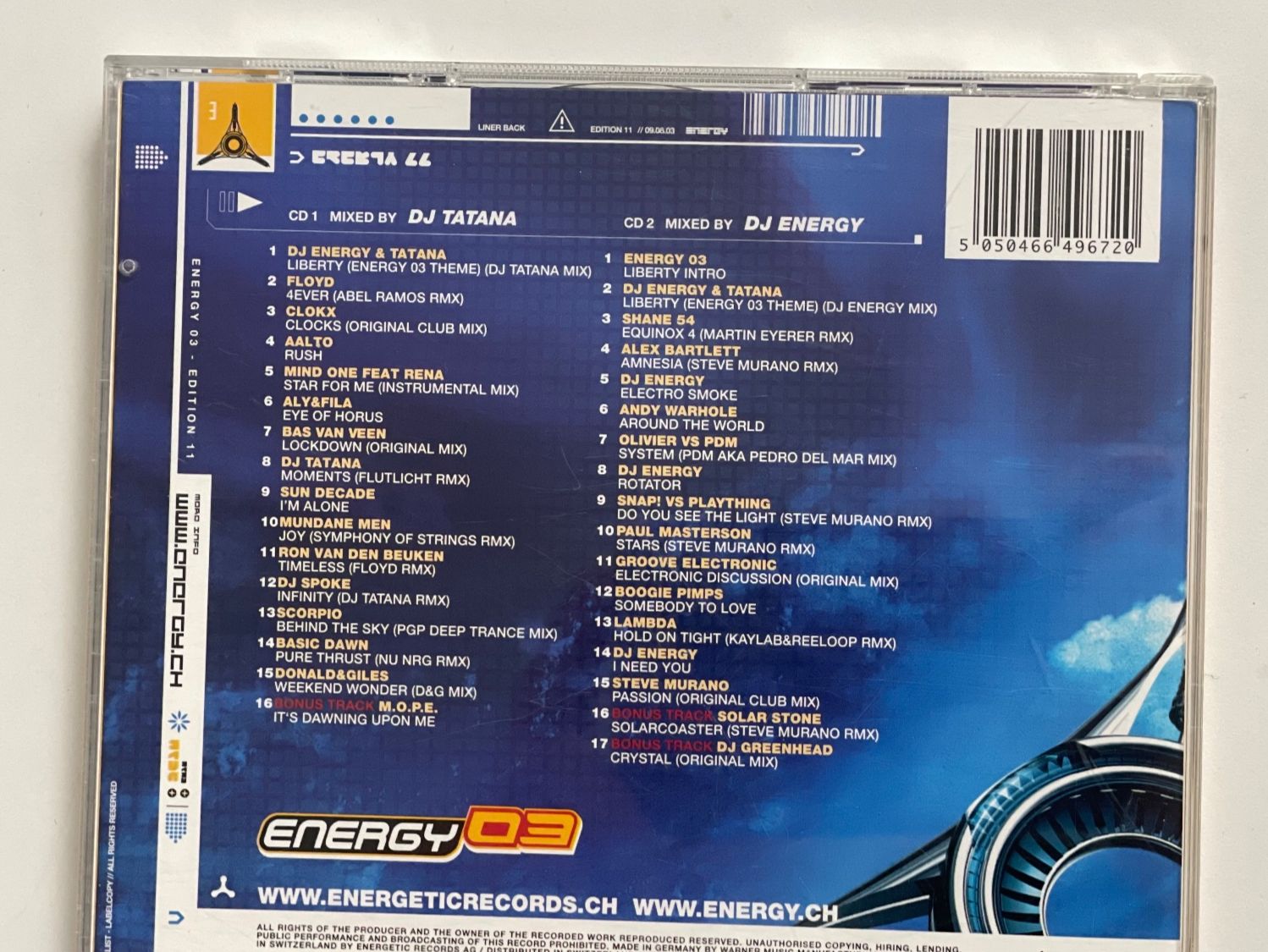 CD: DJ Energy & DJ Tatana – Usato da Muri b. Bern venduto da AdidasCollector 1