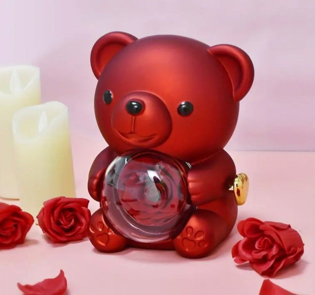 Tutte le decorazioni: Roter Teddybär mit Rose, Neu, Romantisches Geschenk – Nuovo e nell'imballaggio originale da Schiers venduto da Topflash74