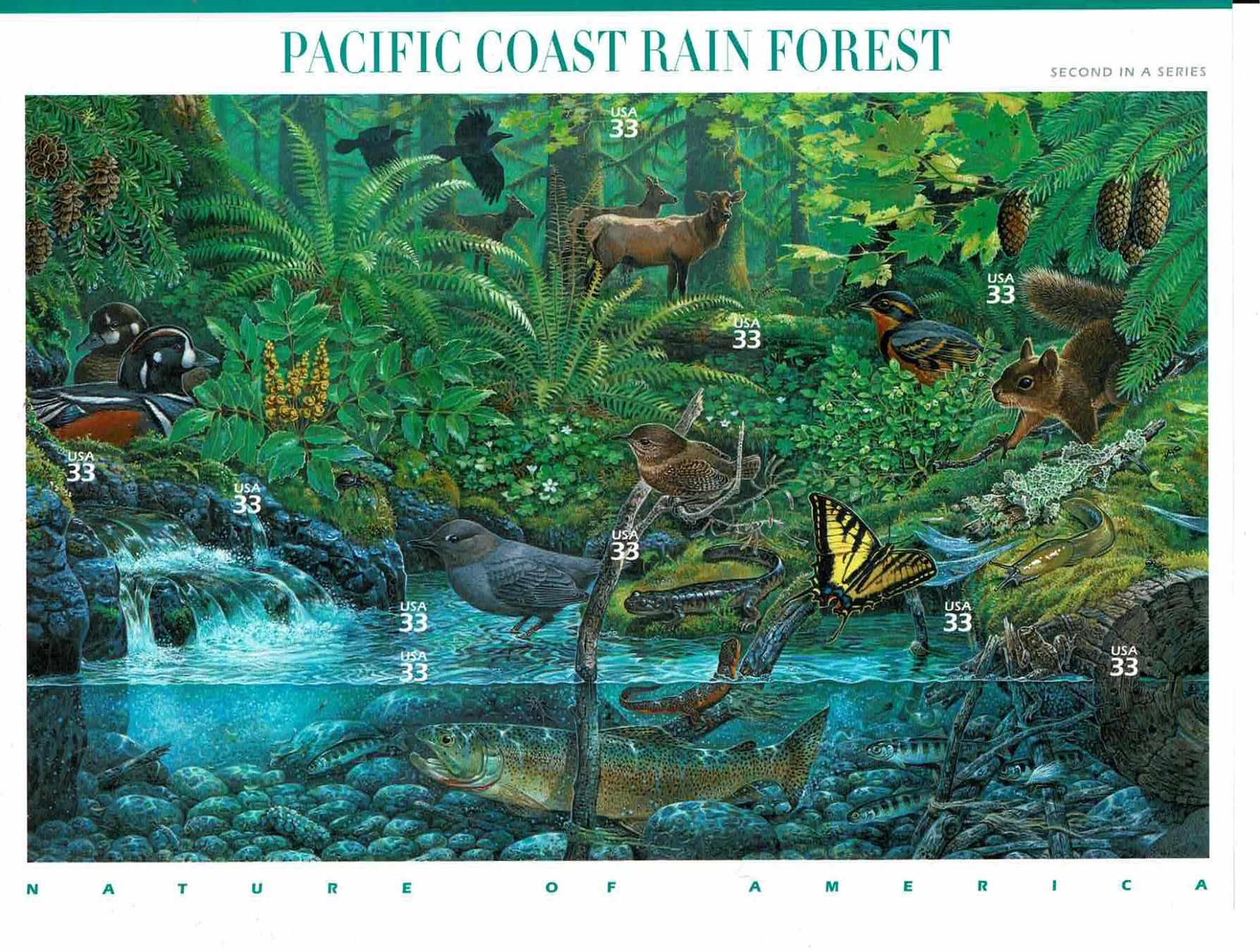 Tutti i francobolli: USA Pacific Coast Rain Forest KB – Nuovo (secondo la descrizione) da Lausanne venduto da Whorvath