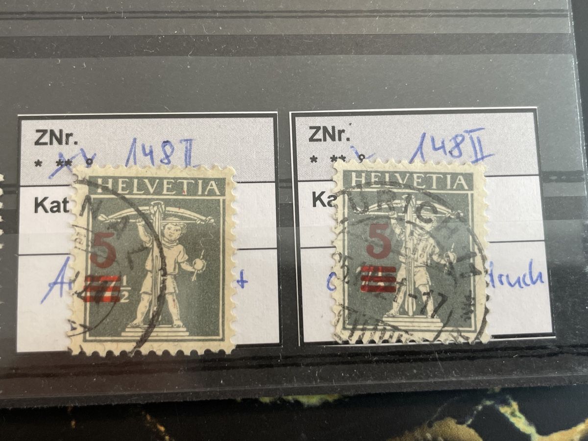 Tutti i francobolli: Abart 14 Briefmarke Top Lot – Usato da Muri AG venduto da Briefmarke-Schweiz 5