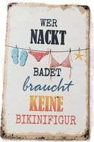 Keine Bikinifigur  - Holzschild  (neu/OVP)