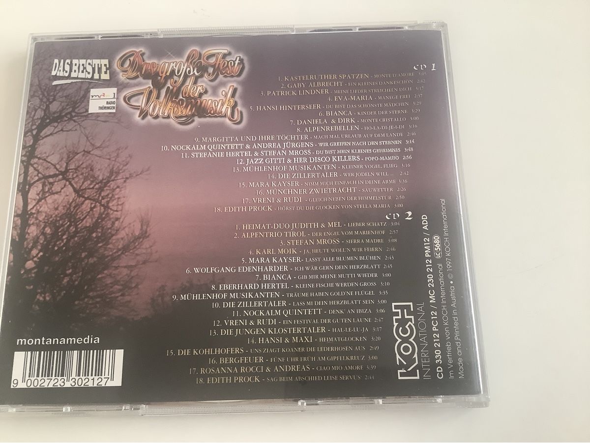 CDs: Das grosse Fest der Volksmusik / 2 CDs – Gebraucht aus Dübendorf von Shreck 1
