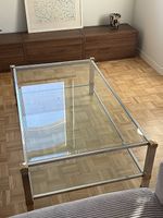 Designer Glastisch / Couchtisch Glas  Pierre Vandel Vintage