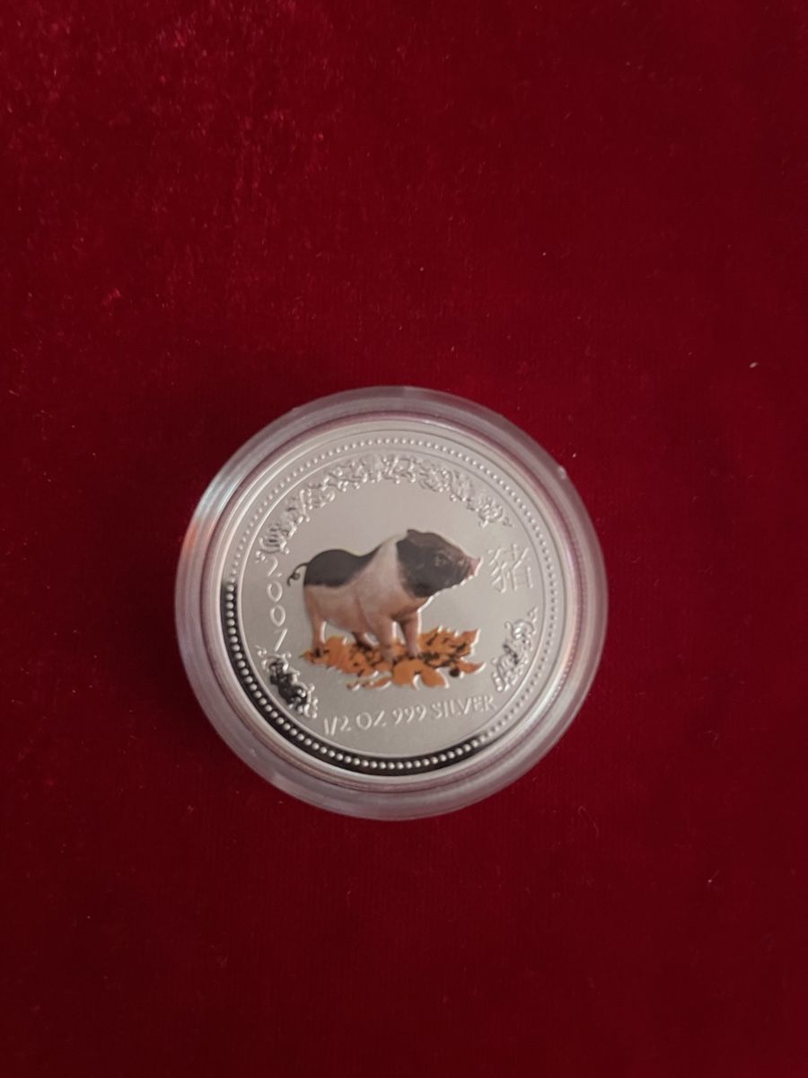 Toutes les monnaies: 1/2oz Lunar 1 Schwein 2007 Farbig – Neuf avec emballage d'origine à Obergösgen par Camaro_zl1