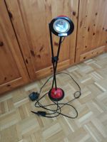 Schreibtischlampe schwarz rot verstellbar gebraucht
