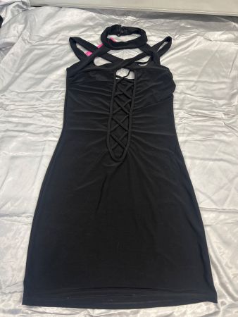 Minikleid Figurbetont schwarz Partykleid Gr S NEU