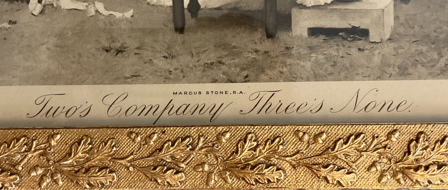 Grafiken & Lithographien: Antike Lithographie "Two's Company Three's None" gerahmt – Gebraucht aus Riniken von begeh-r-bar 1