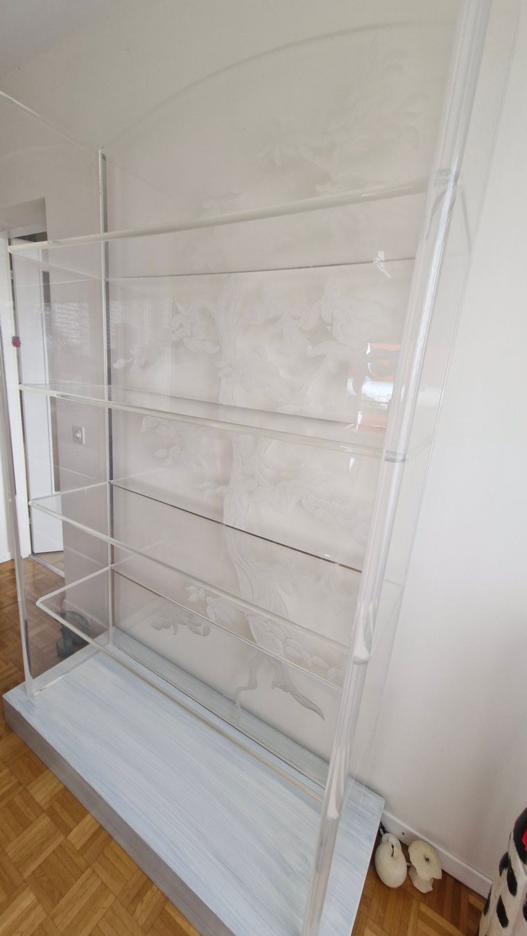 Scaffali: Etagere plexiglas arbre gravé 5 tablettes rétroéclairée – Usato da Versoix venduto da Chap_1290 1