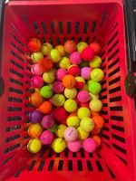 90 Golfball Golfbälle farbig (ohne Markierungen)