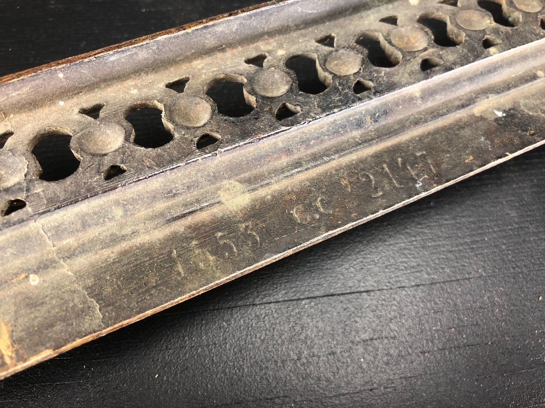 Camini: Antiker Kaminschutz, Messing, wunderbar, um 1850 – Usato da Laufenburg venduto da industrial-silence 9