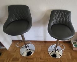2 Barhocker dunkelgrau
