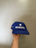 90’s Vintage Ayrton Senna Cap Hat Nacional Blue Snapback
