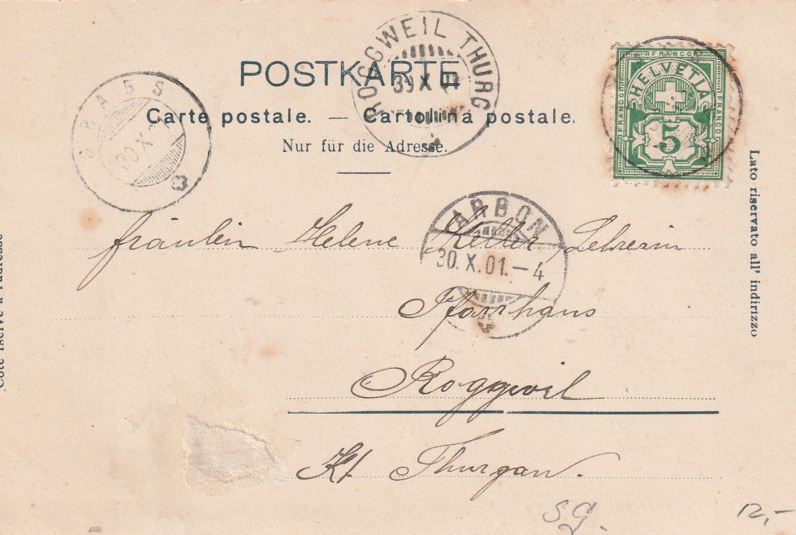 Cartes postales: Grabs - 1901 – D'occasion à uttwil par Koehlerfred 1