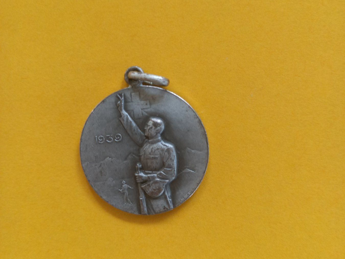 Medaglie: Médaille ancienne, Aux frontières, 1939 – Usato da Rossens FR venduto da Souris1 1