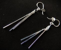 Silber 925 Ketten Ohrringe 60 mm
