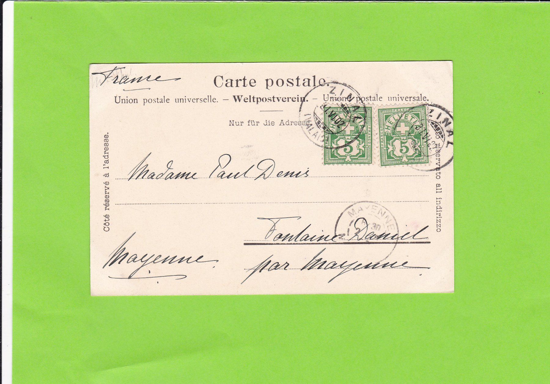 Cartoline postali: Chalet valaisan – Usato da St. Peterzell venduto da neckertal 1